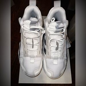 NWT! Adidas Light White and Black Athletic Shoes